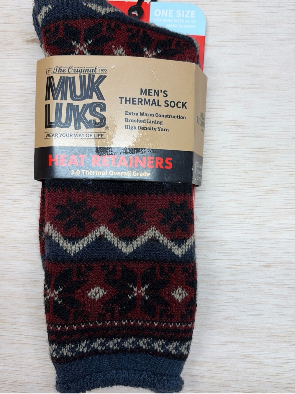 Muk Luks Heat Retainers Men 10-13 Thermal Insulated Socks Classic Heat Retainer